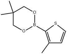 5,5-Dimethyl-2-(3-methyl-2-thienyl)-1,3,2-dioxaborinane Structure