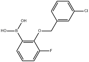 B-[2-[(3-Chlorophenyl)methoxy]-3-fluorophenyl]boronic acid Structure