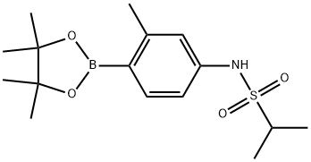 N-[3-Methyl-4-(4,4,5,5-tetramethyl-1,3,2-dioxaborolan-2-yl)phenyl]-2-propanes... Structure