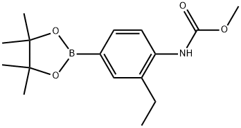 Methyl N-[2-ethyl-4-(4,4,5,5-tetramethyl-1,3,2-dioxaborolan-2-yl)phenyl]carba... Structure