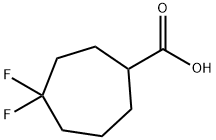 4,4-Difluorocycloheptane-1-carboxylic acid 구조식 이미지