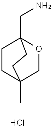 2-Oxabicyclo[2.2.2]octane-1-methanamine, 4-methyl-, hydrochloride (1:1) Structure