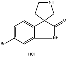 6-Bromospiro[indoline-3,3'-pyrrolidin]-2-one hydrochloride Structure