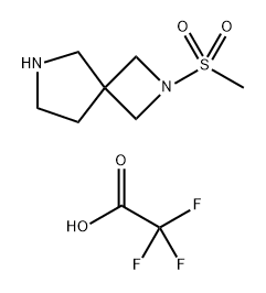 2,6-Diazaspiro[3.4]octane, 2-(methylsulfonyl)-, 2,2,2-trifluoroacetate (1:1) 구조식 이미지