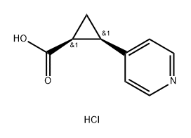 (1S,2R)-2-(PYRIDIN-4-YL)CYCLOPROPANE-1-CARBOXYLIC ACID 2HCL Structure