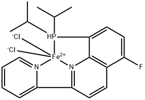 Dichloro[8-(diisopropylphosphino)-5-fluoro-2-(2-pyridinyl)quinoline]iron(II) Structure