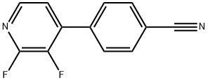 4-(2,3-Difluoro-4-pyridinyl)benzonitrile Structure