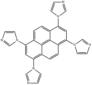 1H-Imidazole, 1,1',1'',1'''-(1,3,6,8-pyrenetetrayl)tetrakis- Structure