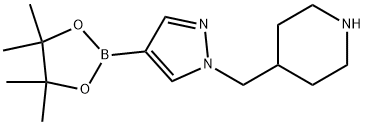 4-{[4-(4,4,5,5-tetramethyl-1,3,2-dioxaborolan-2-yl)-1H-pyrazol-1-yl]methyl}piperidine Structure