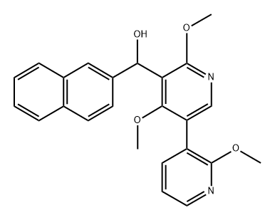 [3,3'-Bipyridine]-5-methanol, 2',4,6-trimethoxy-α-2-naphthalenyl- Structure