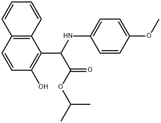 isopropyl 2-(2-hydroxynaphthalen-1-yl)-2-((4-methoxyphenyl)amino)acetate Structure