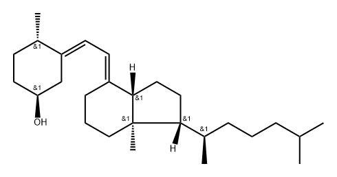 (5E,7E,10α)-9,10-Secolanosta-5,7-dien-3β-ol Structure
