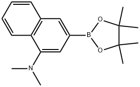 N,N-dimethyl-3-(4,4,5,5-tetramethyl-1,3,2-dioxaborolan-2-yl)naphthalen-1-amine Structure