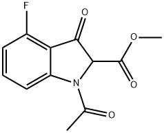 Methyl 1-acetyl-4-fluoro-2,3-dihydro-3-oxo-1H-indole-2-carboxylate Structure