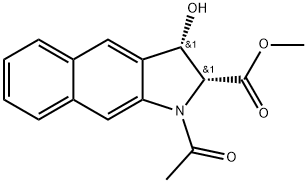 Methyl (2R,3S)-1-acetyl-2,3-dihydro-3-hydroxy-1H-benz[f]indole-2-carboxylate Structure