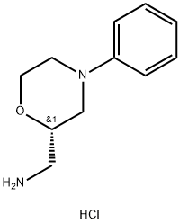 2-Morpholinemethanamine, 4-phenyl-, hydrochloride (1:2), (2S)- Structure