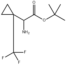 Amino-(1-trifluoromethyl-cyclopropyl)-acetic acid tert-butyl ester Structure