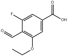 3-ethoxy-5-fluoro-4-formylbenzoic acid Structure