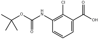 3-((tert-Butoxycarbonyl)amino)-2-chlorobenzoic acid Structure