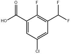 5-Chloro-3-(difluoromethyl)-2-fluorobenzoic acid Structure