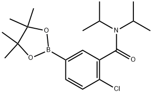 Benzamide, 2-chloro-N,N-bis(1-methylethyl)-5-(4,4,5,5-tetramethyl-1,3,2-dioxaborolan-2-yl)- Structure