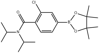 Benzamide, 2-chloro-N,N-bis(1-methylethyl)-4-(4,4,5,5-tetramethyl-1,3,2-dioxaborolan-2-yl)- Structure