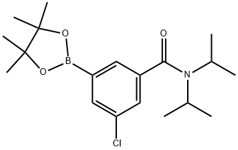 Benzamide, 3-chloro-N,N-bis(1-methylethyl)-5-(4,4,5,5-tetramethyl-1,3,2-dioxaborolan-2-yl)- Structure