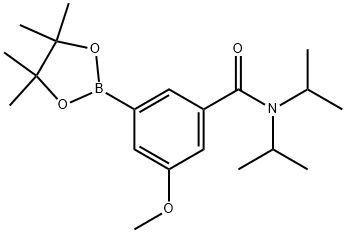 Benzamide, 3-methoxy-N,N-bis(1-methylethyl)-5-(4,4,5,5-tetramethyl-1,3,2-dioxaborolan-2-yl)- Structure