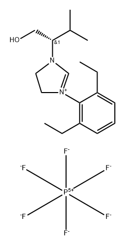 (S)-3-(2,6-Diethylphenyl)-1-(1-hydroxy-3-methylbutan-2-yl)-4,5-dihydro-1H-imidazol-3-ium hexafluorophosphate(V) Structure