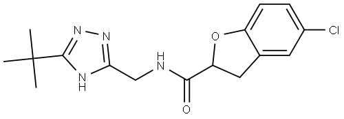 N-((5-(tert-butyl)-4H-1,2,4-triazol-3-yl)methyl)-5-chloro-2,3-dihydrobenzofuran-2-carboxamide Structure