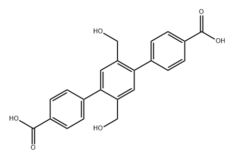 2',5'-Bis(hydroxymethyl)-[1,1':4',1''-terphenyl]-4,4''-dicarboxylic acid Structure