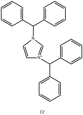 1H-Imidazolium, 1,3-bis(diphenylmethyl)-, chloride (1:1) Structure