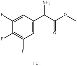 methyl-2-amino-2-(3,4,5-trifluorophenyl)acetate hydrochloride Structure