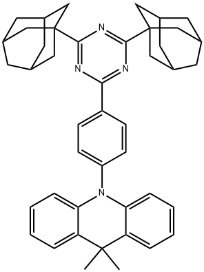 10-[4-[4,6-Di(adamantan-1-yl)-1,3,5-triazin-2-yl]phenyl]-9,9-dimethyl-9,10-dihydroacridine Structure