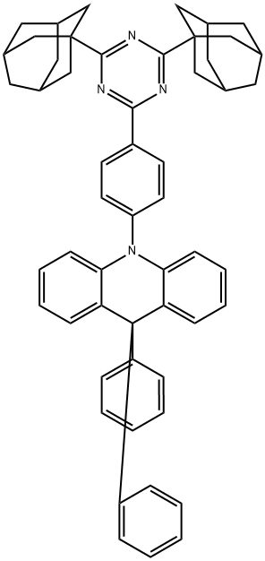 10-[4-[4,6-Di(adamantan-1-yl)-1,3,5-triazin-2-yl]phenyl]-9,9-diphenyl-9,10-dihydroacridine Structure