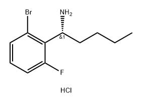 (1R)-1-(2-BROMO-6-FLUOROPHENYL)PENTAN-1-AMINE HYDROCHLORIDE Structure