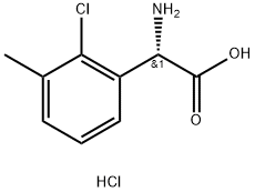 (S)-2-AMINO-2-(2-CHLORO-3-METHYLPHENYL)ACETIC ACID HCL Structure