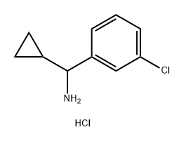 (3-Chlorophenyl)(cyclopropyl)methanamine hcl Structure