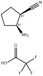 cis-2-aminocyclopentane-1-carbonitrile trifluoroacetate 구조식 이미지