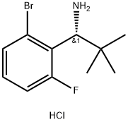 (1R)-1-(2-BROMO-6-FLUOROPHENYL)-2,2-DIMETHYLPROPAN-1-AMINE HYDROCHLORIDE Structure