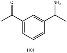 1-(3-(1-aminoethyl)phenyl)ethanone hydrochloride Structure