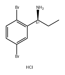 (1S)-1-(2,5-DIBROMOPHENYL)PROPAN-1-AMINE HYDROCHLORIDE Structure