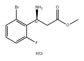 METHYL (3S)-3-AMINO-3-(2-BROMO-6-FLUOROPHENYL)PROPANOATE HYDROCHLORIDE Structure