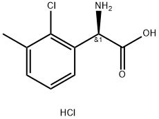 (R)-2-AMINO-2-(2-CHLORO-3-METHYLPHENYL)ACETIC ACID HCL Structure