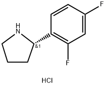 (2S)-2-(2,4-DIFLUOROPHENYL)PYRROLIDINE HYDROCHLORIDE Structure