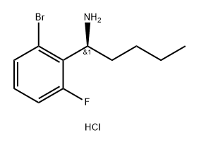 (1S)-1-(2-BROMO-6-FLUOROPHENYL)PENTAN-1-AMINE HYDROCHLORIDE Structure