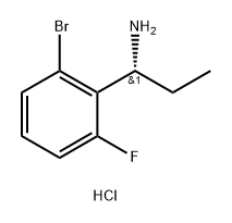 (1R)-1-(2-BROMO-6-FLUOROPHENYL)PROPAN-1-AMINE HYDROCHLORIDE 구조식 이미지