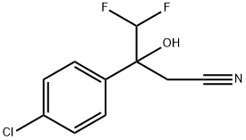 Benzenepropanenitrile, 4-chloro-β-(difluoromethyl)-β-hydroxy- Structure