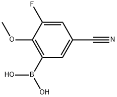 B-(5-Cyano-3-fluoro-2-methoxyphenyl)boronic acid Structure