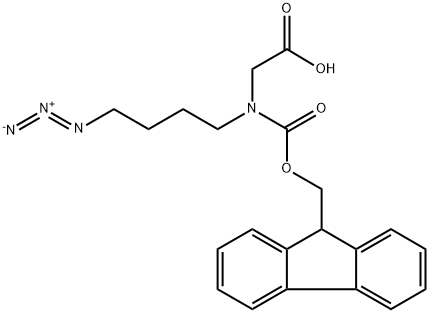 Fmoc-N-(4-azidobutyl)glycine Structure